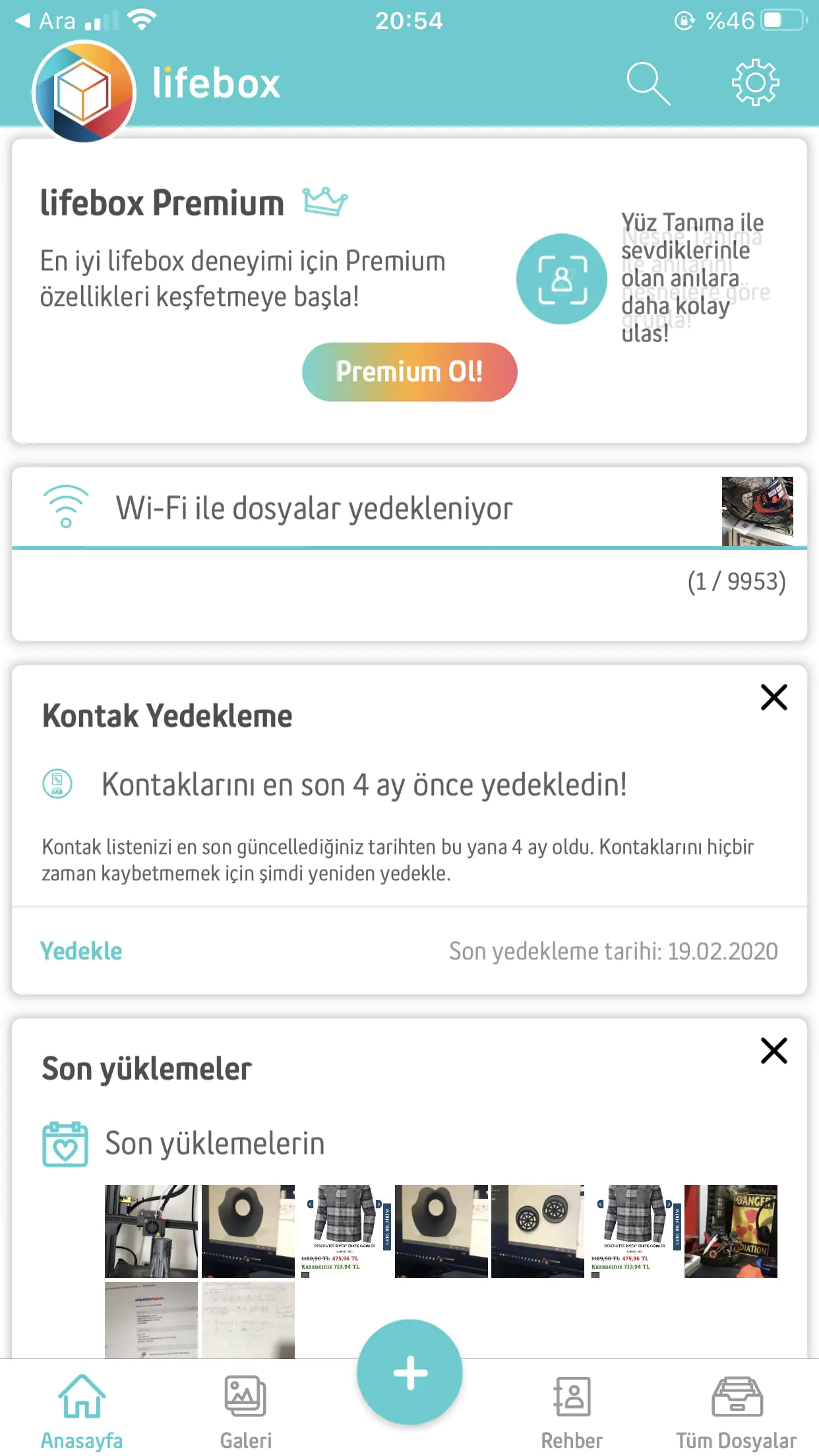 Lifebox Rehber Yedekleme Nasıl Yapılır.
