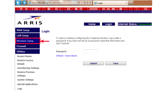 ARRIS WTM-552A 4 KABLOSUZ AYARLARI?