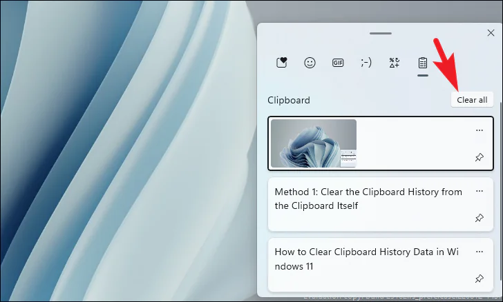 Windows 11'de Pano Geçmişi'ni kullanma