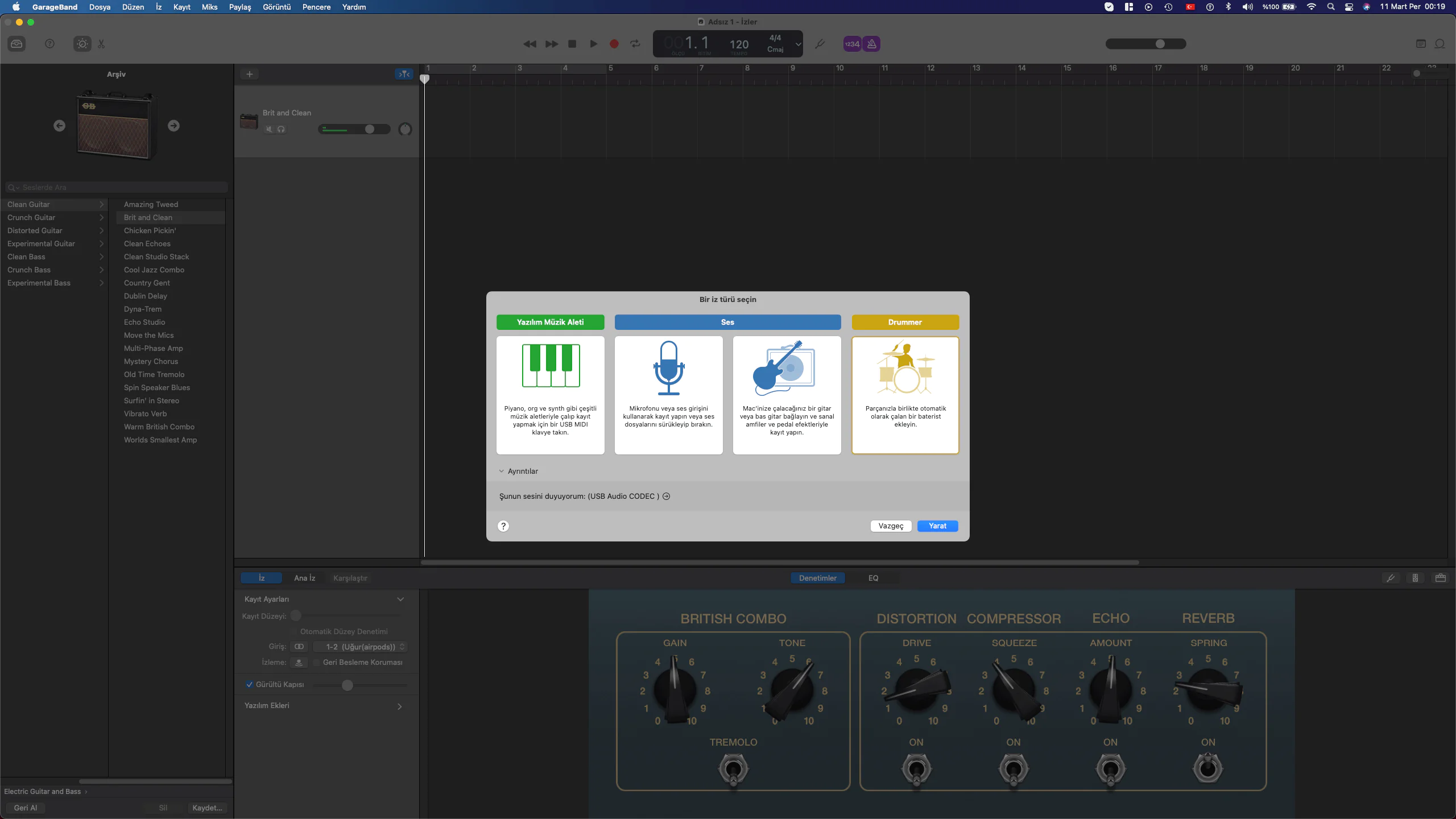 Garageband ikinci Ses yolu Ekleme