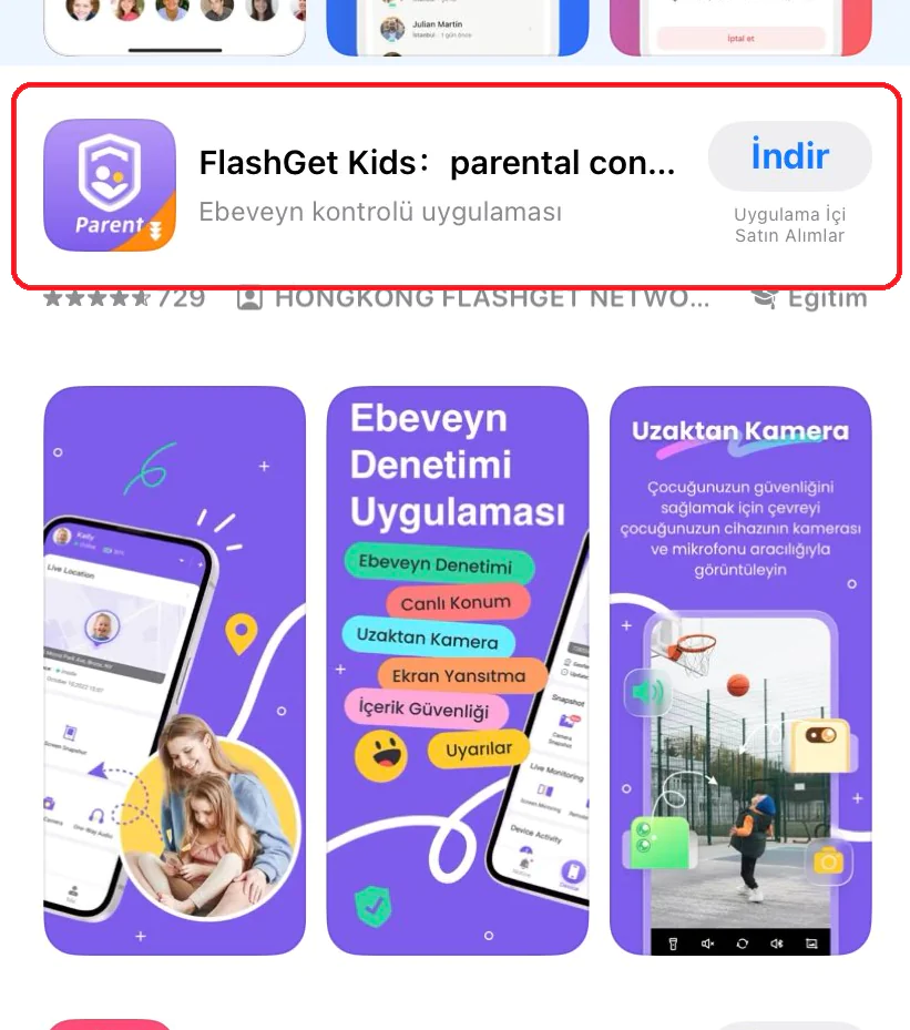 FlashGet Kids uygulaması nedir