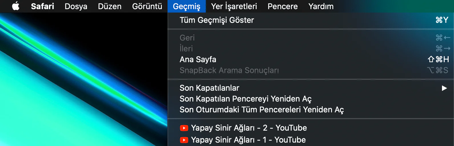 Safari de kapatılan sekmeler geri nasıl açılır?