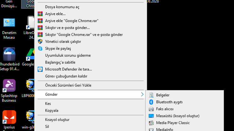 Windows bilgisayarda uygulamalara kısa yol atama
