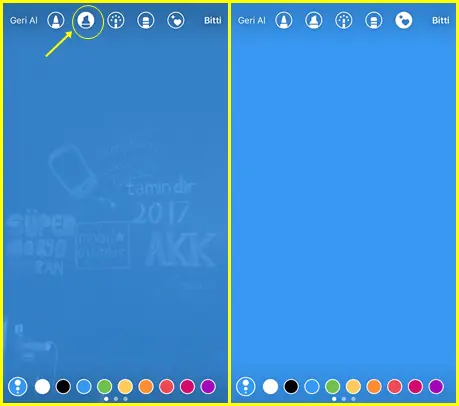 Instagram hikaye boyama