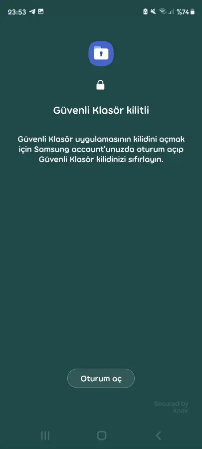 Android'de güvenli klasör