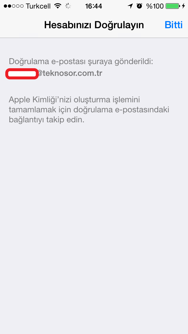 iPhone Üzerinden Apple ID Oluşturma işlemi