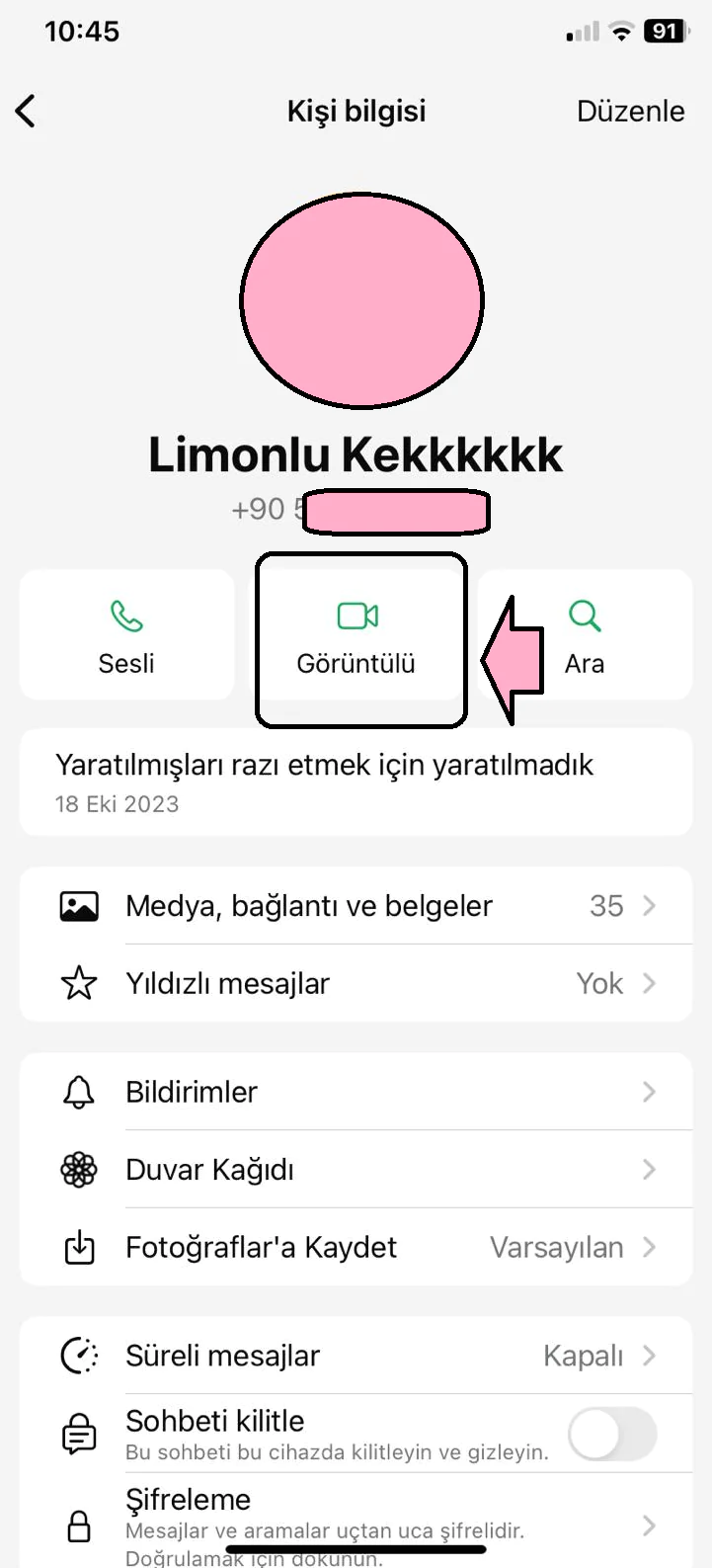 WhatsApp Ekran Paylaşımı