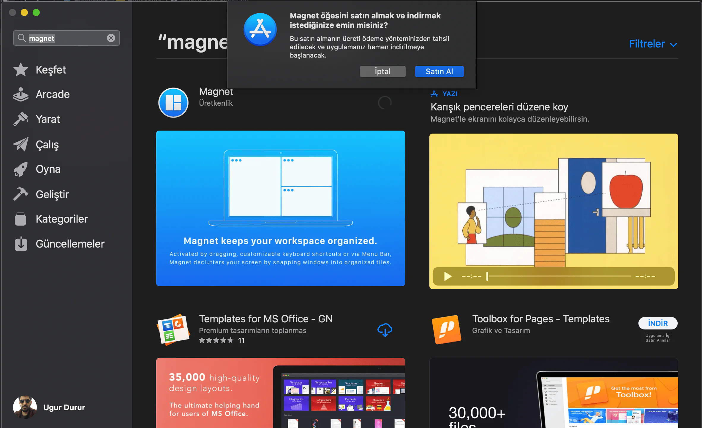 Mac Os X işletim sisteminde Magnet Uygulaması ve Kullanımı