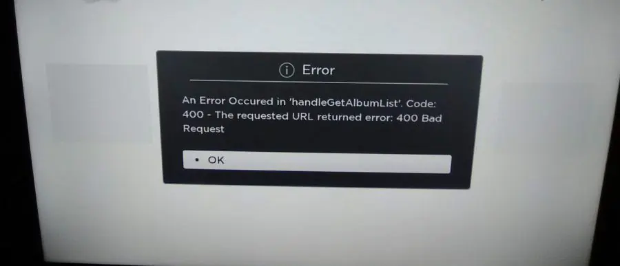 TV Error Code 400 Hatası Veriyor içerikler yüklenmiyor hatası veriyor