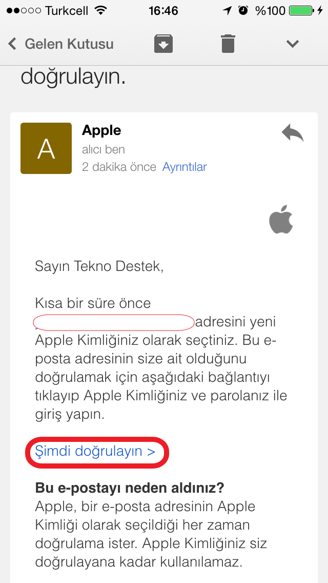 iPhone Üzerinden Apple ID Oluşturma