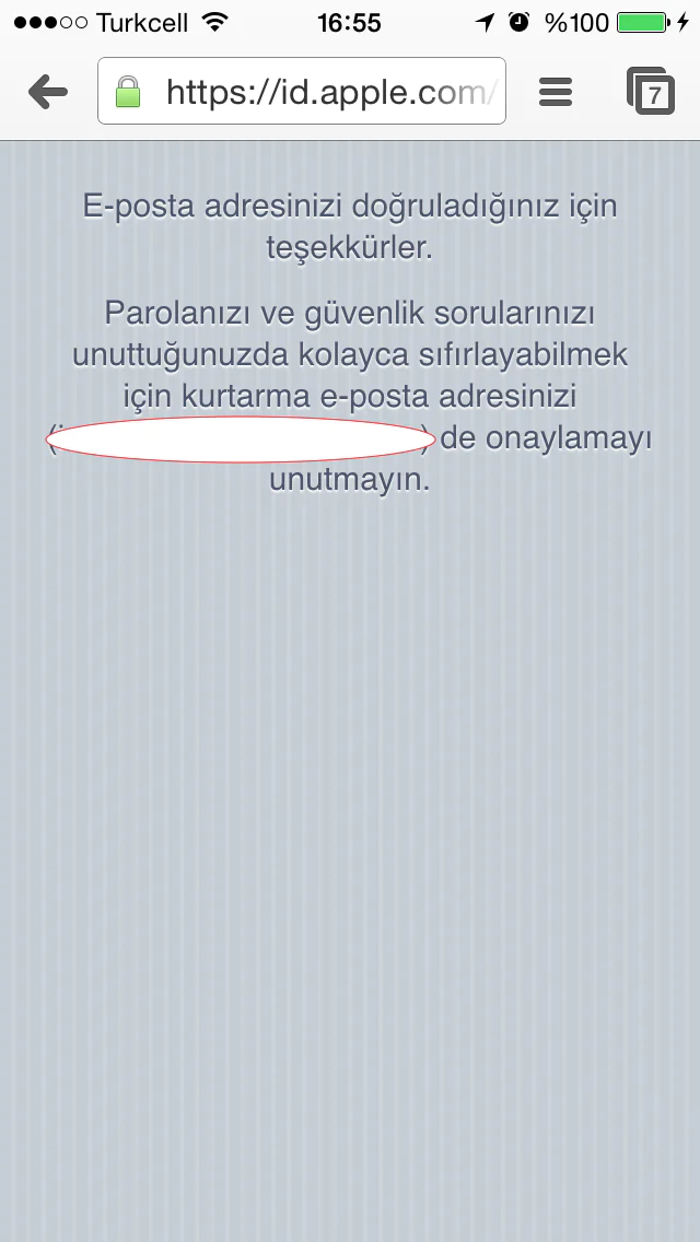 iPhone Üzerinden Apple ID Oluşturma