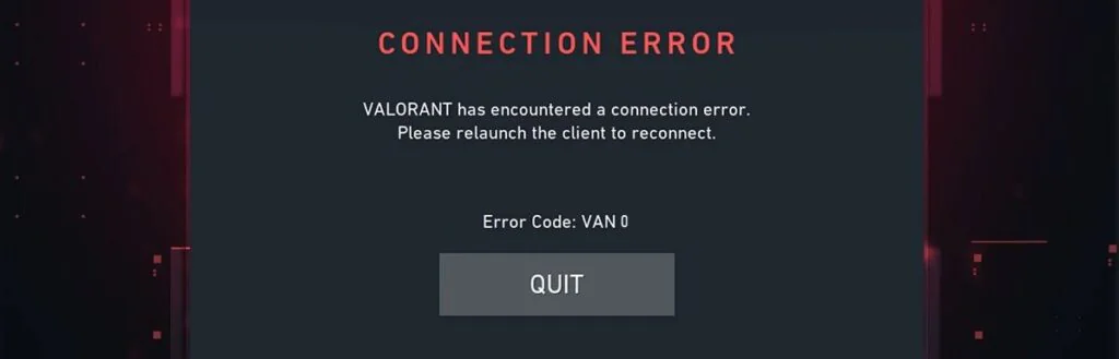 Valorant VAN 0 Hatası