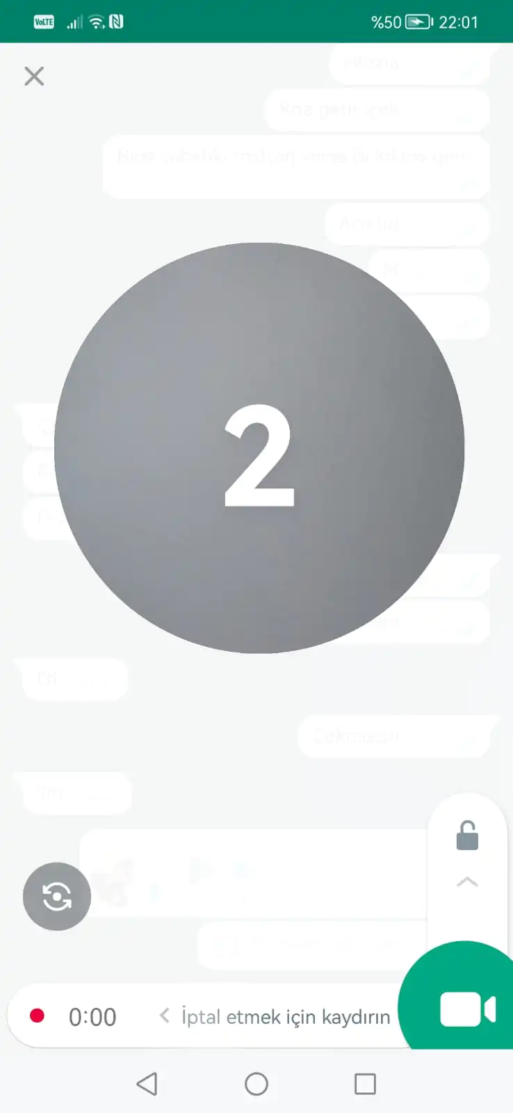 WhatsApp görüntülü mesaj gönderme