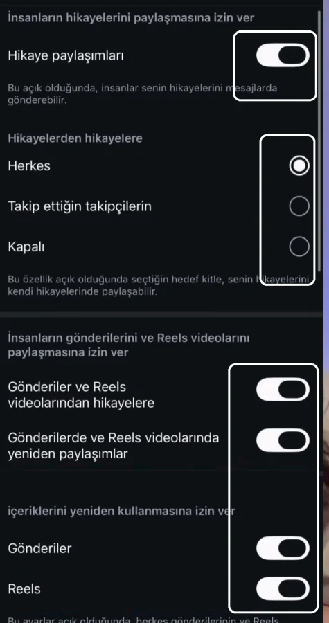 Instagram Paylaşım ve Yeniden Kullanım