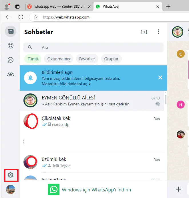 WhatsApp web şifre koyma yöntemi