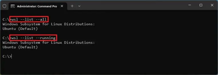 Windows 11 WSL Linux Dağıtımı Yeniden Yükleme