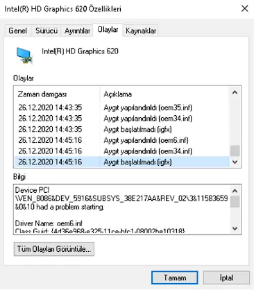 Windows 11 aygıt başlatılamadı hatası çözümü