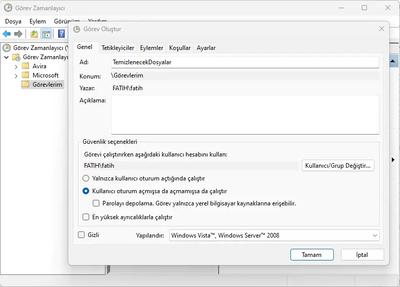 X Günden Daha Eski Dosyaları Otomatik Silmek