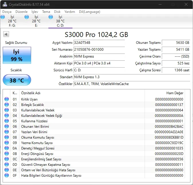 Windows 11'de SSD Sağlığı Öğrenme için Komut İstemini Kullanma