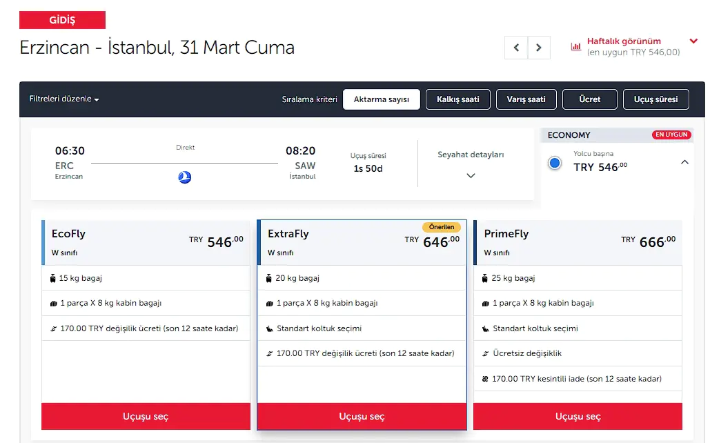 THY Fiyat Dondurma Nasıl Yapılır
