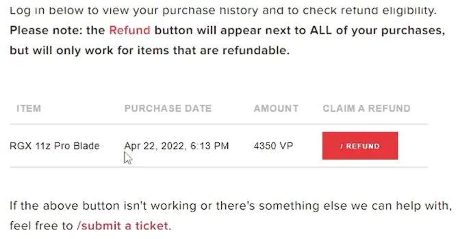 Valorant Skin Para İadesi Şartları