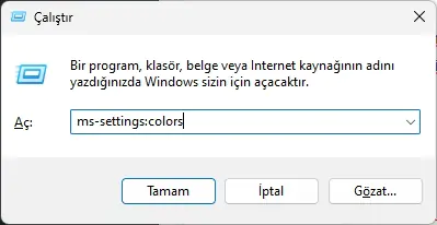 Ms-Settings URI Komutları