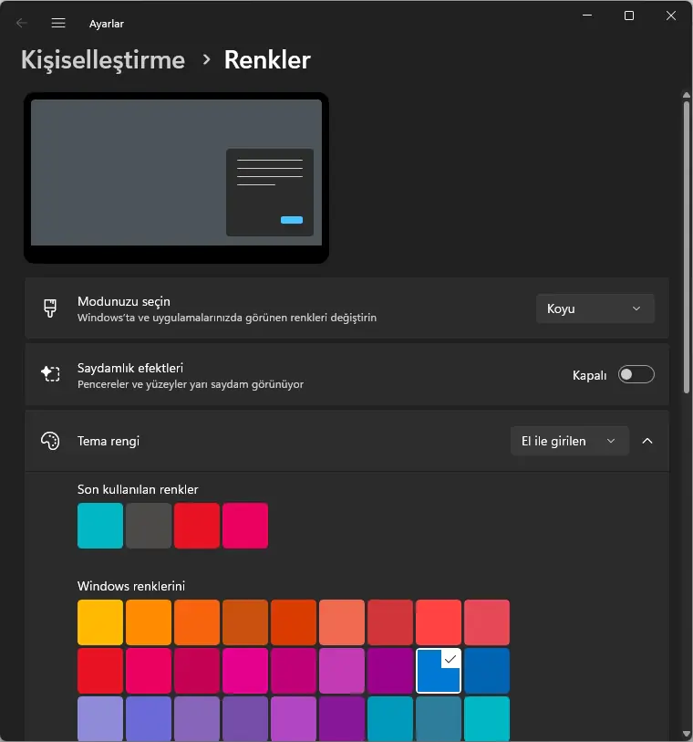 Ms-Settings URI Komutları
