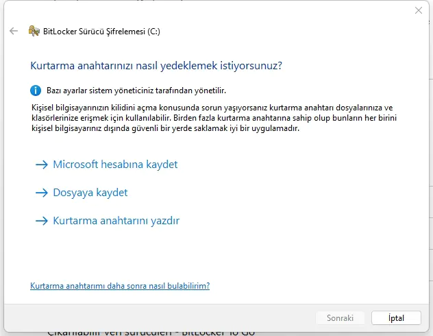 Şifreli Sürücüden Dosya Kurtarmak