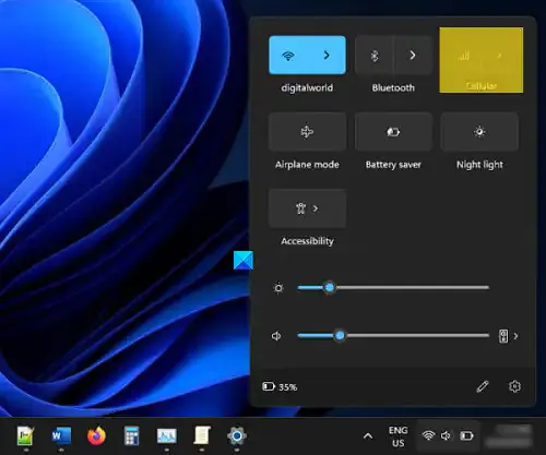 Windows 11 Hücresel Bağlantı Kullanımı