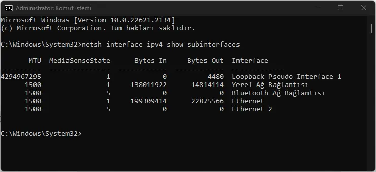 MTU Değeri Değiştirme Nasıl Yapılır