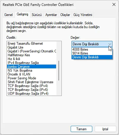 MTU Değeri Değiştirme Nasıl Yapılır