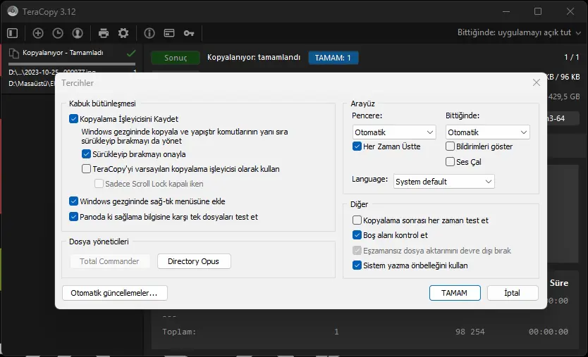 Windows 11 TeraCopy Nasıl Kullanılır