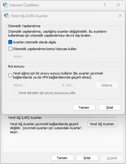 ERR_PROXY_CONNECTION_FAILED Hatası ve Çözümü