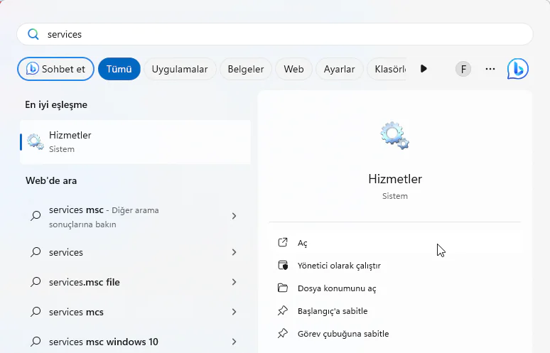 VSServer.exe Dosyasını Kaldırmak