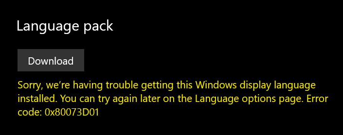 Dil Paketi Yüklenemiyor Hatası