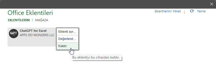 Excel Durum Çubuğu Görünmüyor