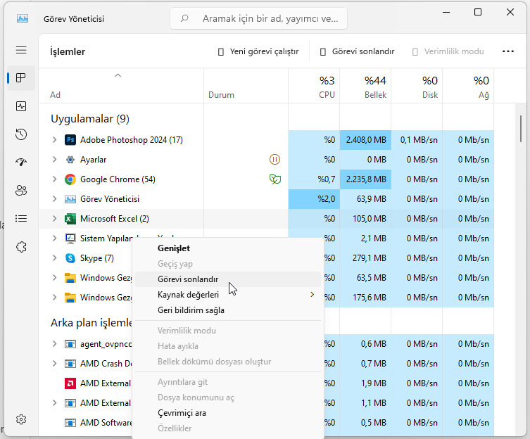 Excel Kapatılamıyor Hatası Çözümü