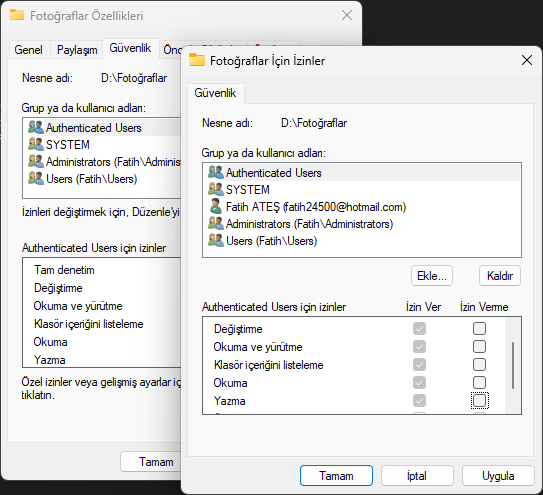 Fotoğraflar Uygulamasında Değişiklikleri Kaydetme Hatası