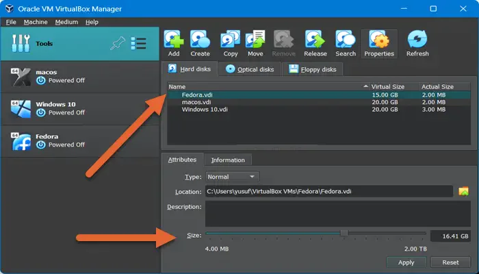 VirtualBox Disk Boyutunu Artırma