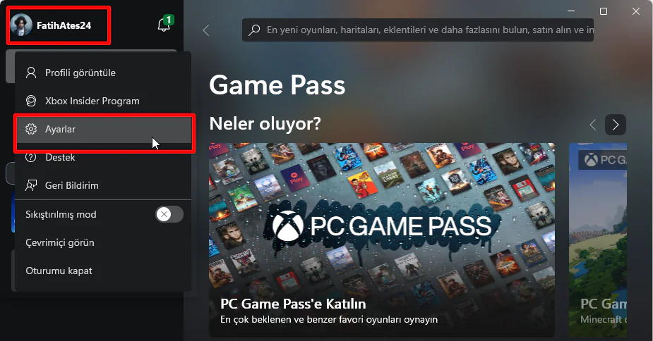 Oyunların Nereye Kurulacağını Seçme