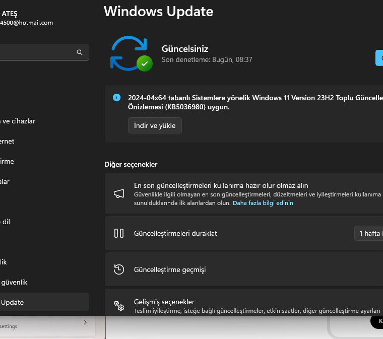 Windows 11 24H2 Yükleme Sorunları