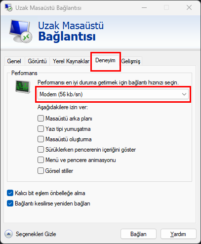 Windows 11 Uzak Masaüstü Çok Yavaş