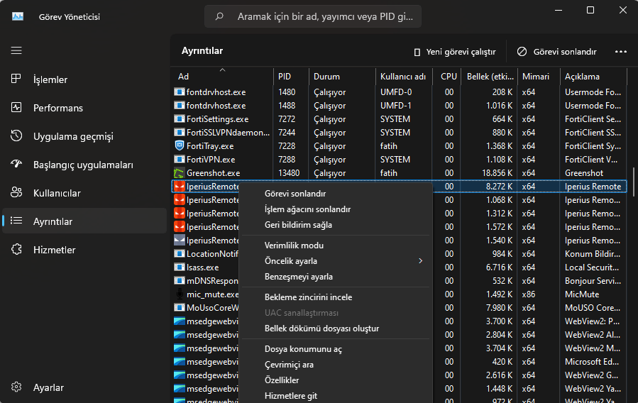 Windows 11 Görevi Sonlandır Çalışmıyor