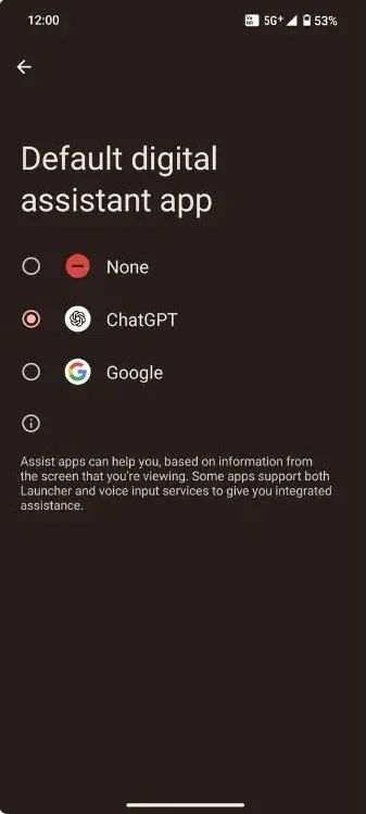 ChatGPT Varsayılan Asistan Olarak Ayarlamak