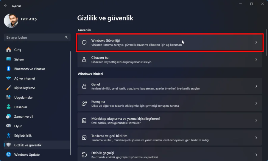 Windows 11 Güvenlik Duvarı Kapatma