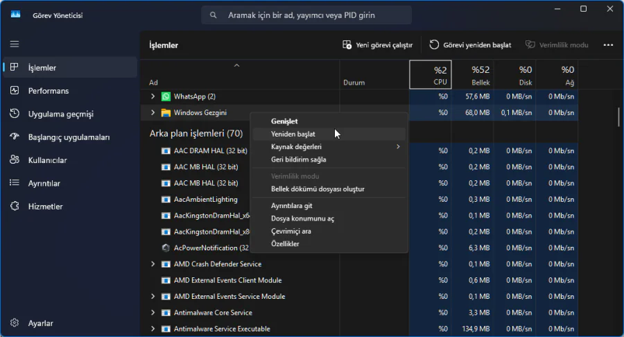 Windows 11 Arama Çubuğu Yazmıyor