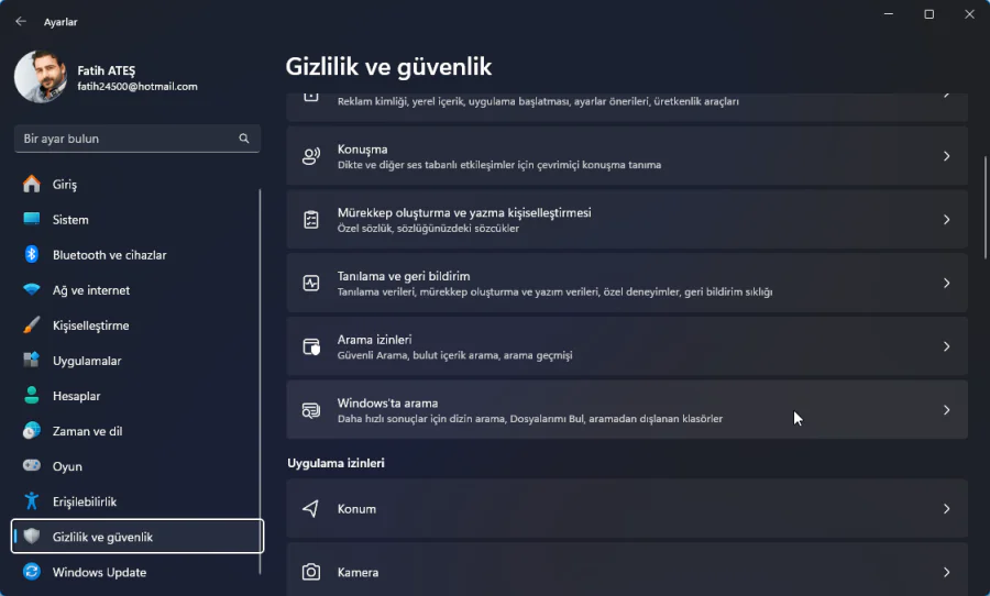 Windows 11 Arama Çubuğu Çalışmıyor