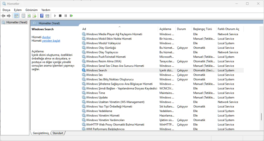 Windows 11 Arama Çubuğu Çözümü