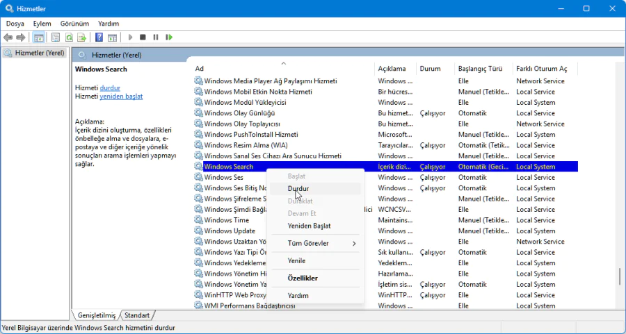 Windows 11 Arama Çubuğu Çözümü