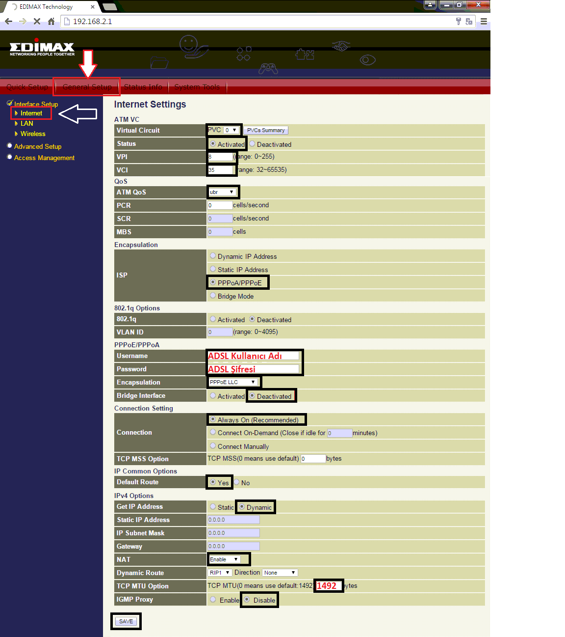 Edimax AR7167 Modem Kurulumu ve Kablosuz Ayarları?